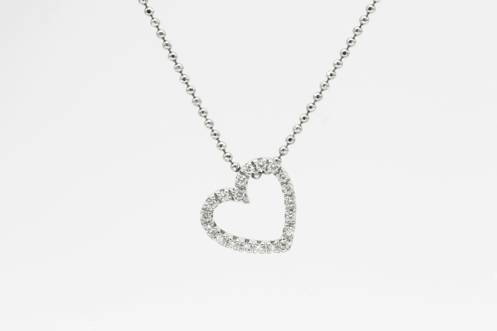 925 sterling silver heart pendant necklace