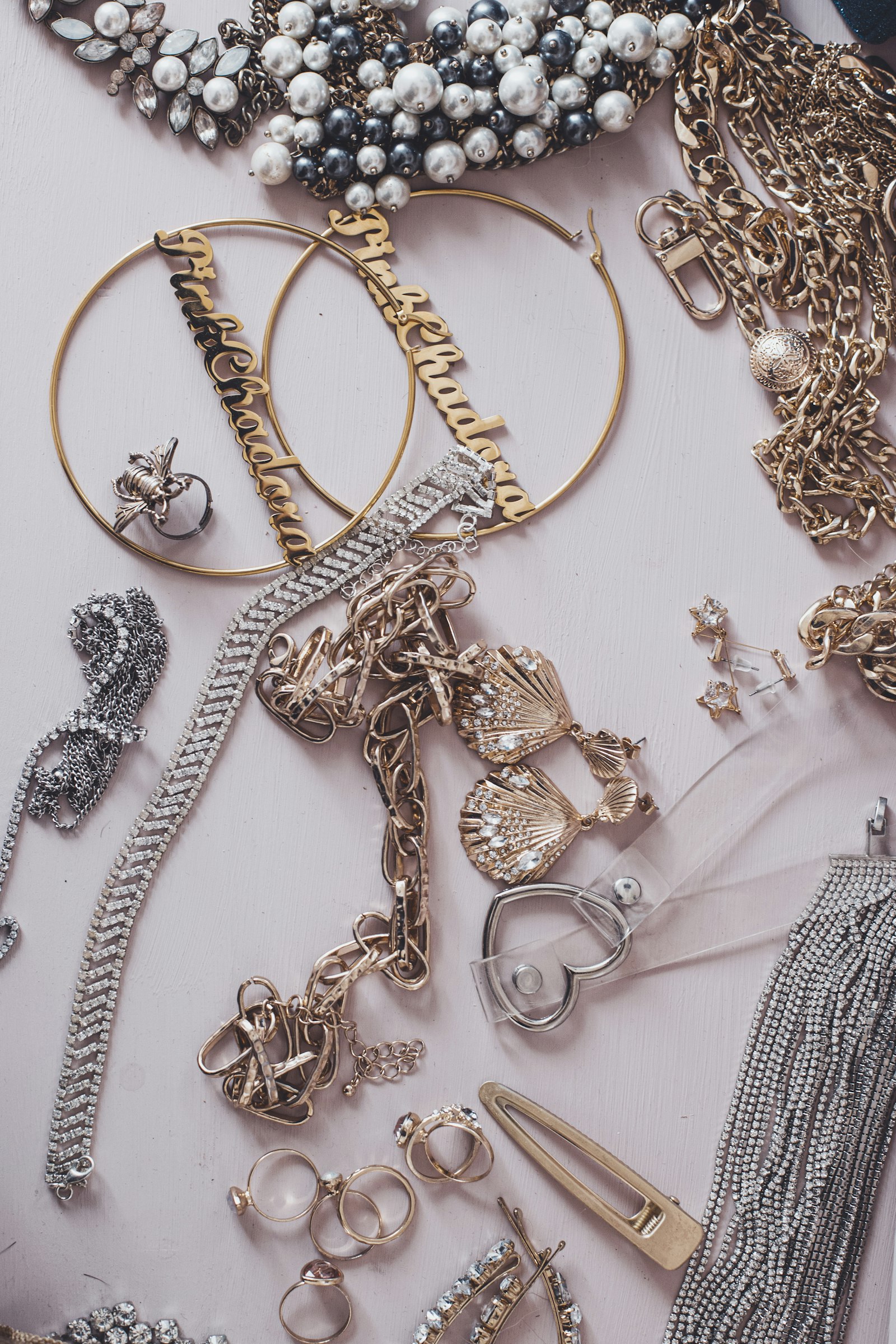 Mixed collection of silver and gold-tone jewellery